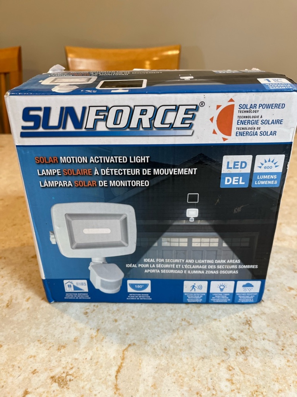 Sunforce Solar Motion Activated LED Flood Light - White/Blue